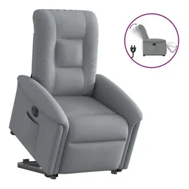 vidaXL Relaxsessel mit Aufstehhilfe Elektrisch Hellgrau Stoff