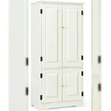 Costway Mehrzweckschrank Vintage 0 x 0 x 0 cm Beige/Weiß