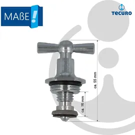 tecuro Ventil - Oberteil 3/4 Zoll - DN 20 für Auslaufventile, verchromt