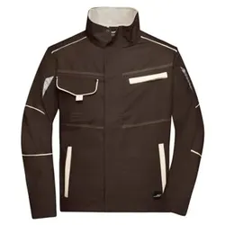 Workwear Jacke JN849, braun/stein-grau, Größe 5XL - braun - 5XL