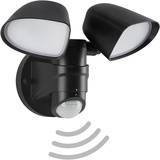 Telefunken LED Sensor, Außenstrahler, 21,8 cm, 20 W, schwarz