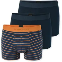 SCHIESSER 95/5 Multipacks Boxershorts Blau / Orange gestreift 7 3er Pack