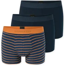SCHIESSER 95/5 Multipacks Boxershorts Blau / Orange gestreift 7 3er Pack