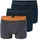 SCHIESSER 95/5 Multipacks Boxershorts Blau / Orange gestreift 7 3er Pack
