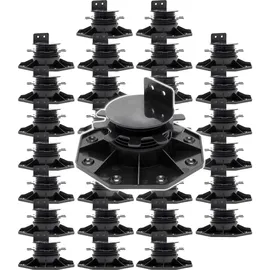 XPOtool Stelzlager Set 30 Stück 33-64 cm schwarz