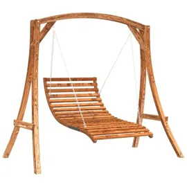 vidaXL Hollywoodschaukel Massivholz Fichte mit Teak-Finish