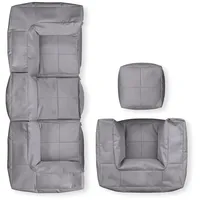 Lumaland Loungeset Modulares System erweiterbar In- & outdoor, (5-tlg),