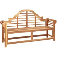 Beliani Gartenbank Hellbraun, Holz, 196x108x60 cm Gartenmöbel, Gartenbänke