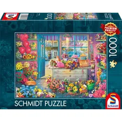 Schmidt Spiele - Erwachsenenpuzzle - Bunter Blumenladen, 1.000 Teile Puzzle
