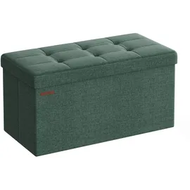 Songmics Sitzhocker mit Stauraum, 38 x 76 x 38 cm vintagegrün