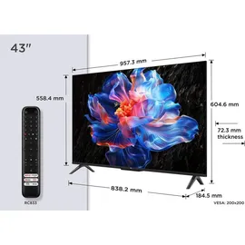 TCL 43V6C 43 Zoll LED 4K HDR Google TV