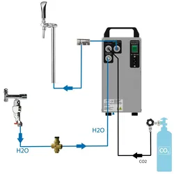 BieTal® Tafelwassergerät Untertisch mit Schanksäule & Zubehör SET ohne Kühlung