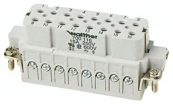 Walther Buchseneinsatz 700116 16polig