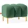konsimo® Sitzhocker Veloursstoff 60 x 50 x 50 cm Dunkelgrün