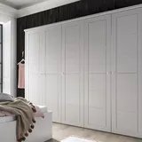 MassivHolz »Vita« Kleiderschrank weiß 2-türig / weiß lasiert