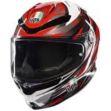 AGV K6 S Reeval Grau/Weiß/Rot 2XL