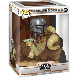 Funko Pop! The Mandalorian - Mando On Bantha mit Grogu (The Child Baby Yoda) - Vinyl-Sammelfigur - Geschenkidee - Offizielle Handelswaren - Spielzeug Für Kinder und Erwachsene