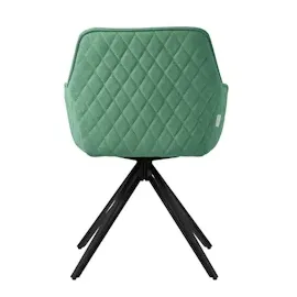 ML-Design Esszimmerstühle drehbar 2er Set Textil Webstoff Grün Wohnzimmerstuhl
