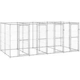 vidaXL Outdoor-Hundezwinger Verzinkter Stahl 9,68 m2