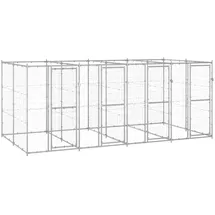 vidaXL Outdoor-Hundezwinger Verzinkter Stahl 9,68 m2