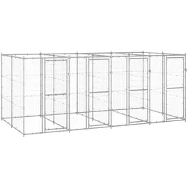 vidaXL Outdoor-Hundezwinger Verzinkter Stahl 9,68 m2