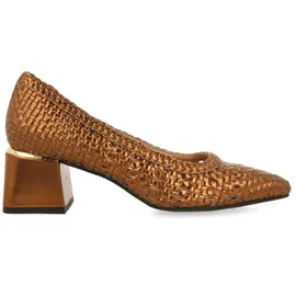 Gioseppo Loungeschuhe aus geflochtenem Nitra-Leder, Bronze, 39 EU