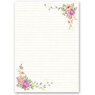 Briefpapier Blumen & Blüten BLUMENBRIEF - DIN A4 Format 50 Blatt | Paper-Media