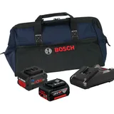 Bosch Starter-Set 18V / 1x 4,0 Ah Akku / 1x 5,5 Ah ProCORE18V Akku + Ladegerät GAL 18V-40 in Handwerkertasche