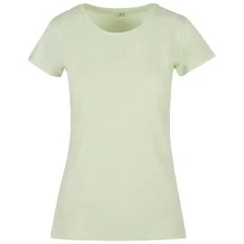 Build Your Brand Damen Basic Tee – Figurbetontes Baumwoll T-Shirt mit Rundhalsausschnitt & kurzen Ärmeln, ideal für Alltag, Freizeit & Veredelung,Lightmint,XL