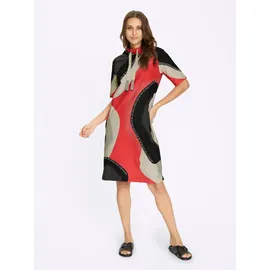 Inspirationen Sweatkleid Rot/Schwarz 52