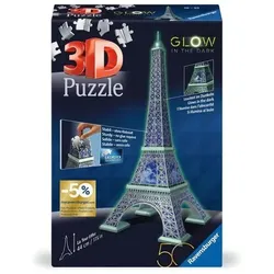 RAVENSBURGER 11591 3D Puzzle 216 Teile Eiffelturm Glow-in-the-Dark Edition