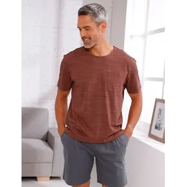 Sieh an! Schlafanzug-Shirt Kurzarm Braun 52/54