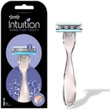 Wilkinson Sword Intuition Sensitive Touch - 1 Rasierer für empfindliche Haut + 1 Ersatzklinge mit 3 Klingen, kompatibel mit jedem Ersatz der Intuition Complete Reihe