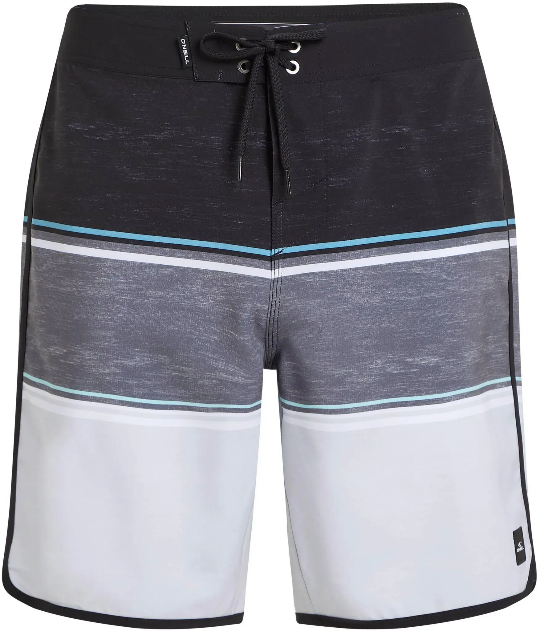 O'NEILL LENNOX SCALLOP Badehose Herren in black out colour block, Größe 32 - schwarz
