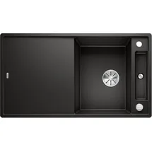 Blanco Axia III 5 S rechts Einbauspüle silgranit schwarz Drehknopfventil 915 x 510 mm