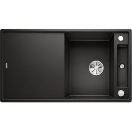 Blanco Axia III 5 S rechts Einbauspüle silgranit schwarz Drehknopfventil 915 x 510 mm