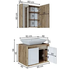 roomartstore.de Atlantic 3-tlg. Anthrazit-Eiche