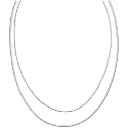 Kette ohne Anhänger PURELEI "Schmuck Geschenk Two Layers doppelte Kette, 23171", silber (edelstahlfarben), Halsketten, Damen, Edelstahl, L: 45cm