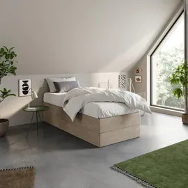 home collective Boxspringbett 100 x 200 cm H2 Beige