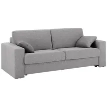 Home Affaire Schlafsofa »Roma Matratzenhöhe 14 cm« Dauerschlaffunktion, mit Unterfederung, Lattenrost, Matratze grau