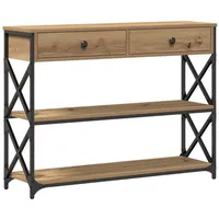 VidaXL Konsolentisch Artisan Eiche 100x28x75 cm Holzwerkstoff - Stahl