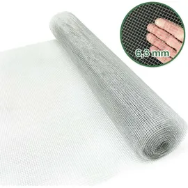 Karat Drahtgitter Verzinkt Maschenweite 6,3 mm Höhe 100 cm Länge 10 m Silber