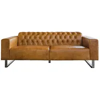 KAWOLA Sofa NILO Ledersofa 3-Sitzer Leder cognac