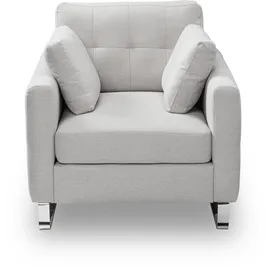 MID.YOU 1,5-Sitzer-Sofa Hera Hellgrau
