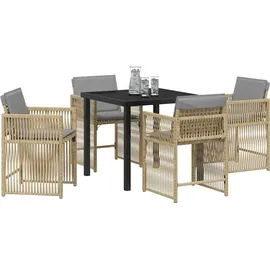 vidaXL Garten Essgruppe 5-tlg. Beige