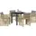 vidaXL Garten Essgruppe 5-tlg. Beige