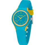 Sinar XB-47-2 29 mm Analog Gehäuse blau Silikonarmband türkis gelb