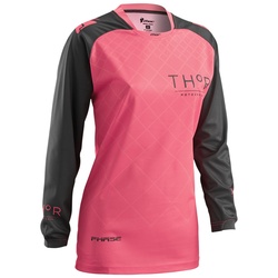 Thor Phase Clutch Damen Motocross Jersey, grau-pink, Größe XL