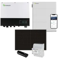 Growatt 5kWp PV 0% MwSt §12 III UstG Komplettanlage mit Solarmodulen und 7,6kWh Speicher