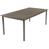 MAGNA Atelier Esstisch SAPPORO aus ECHTEM MARMOR, Küchentisch, Naturstein, Dining Table, nachhaltig, 200x100x75cm grau 160 cm x 75 cm